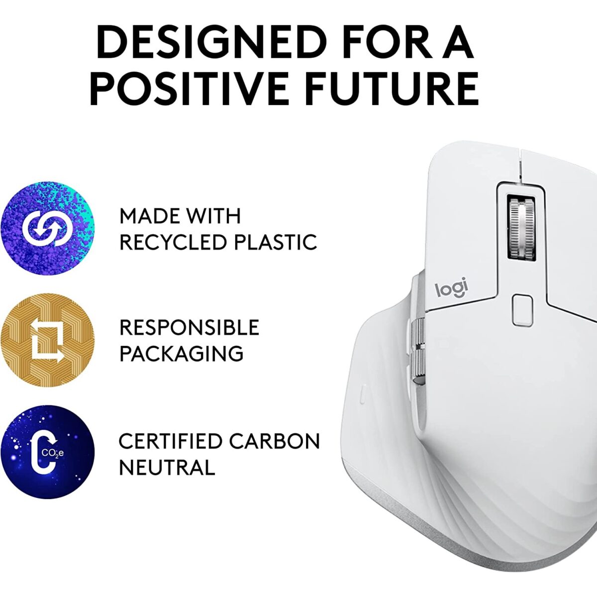 Logitech MX Master 3S Performance Wireless Mouse - Pale Gray - Image 5