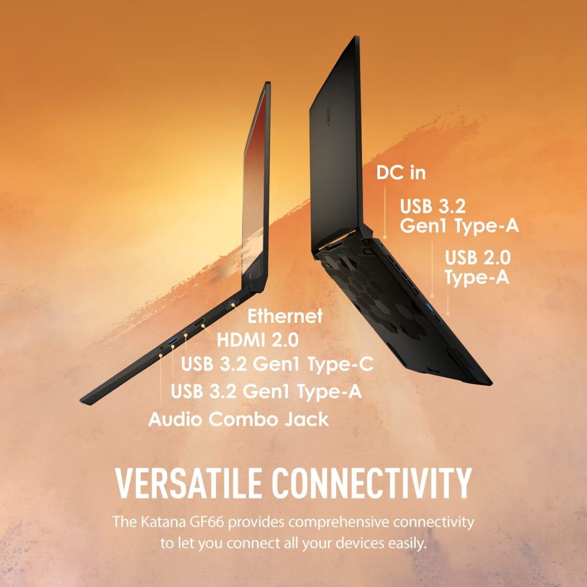 MSI Katana GF66 Gaming Intel i7-12700H RTX 3050TI 16GB RAM 15.6in FHD IPS 144Hz Panel Laptop - Image 5