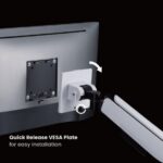 MXG HMA-12R Heavy Duty RGB Gaming Monitor Arm - Matte Black - Image 4