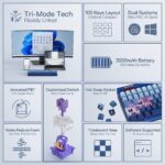 Redragon GAREN PRO K656WB-RGB-PRO 3-Mode Wireless RGB Hot-Swappable Mechanical Gaming Keyboard - Image 2