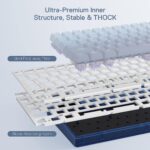 Redragon GAREN PRO K656WB-RGB-PRO 3-Mode Wireless RGB Hot-Swappable Mechanical Gaming Keyboard - Image 6