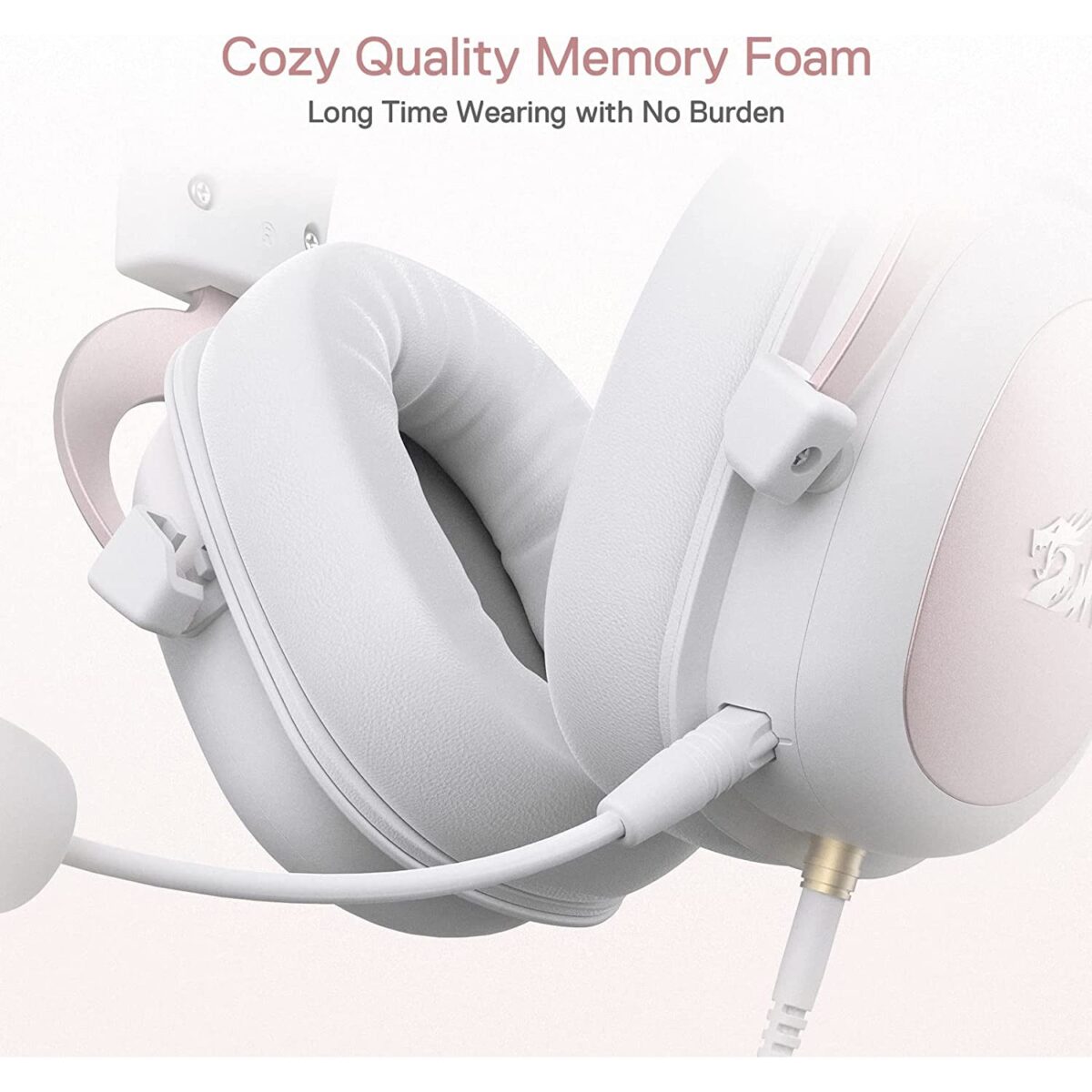 Redragon H510W Zeus 2 7.1 Surround Sound Gaming Headset - White - Image 4