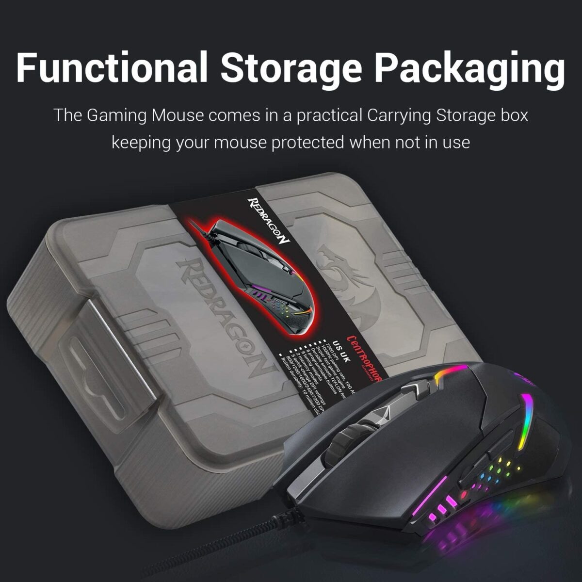 Redragon M601 CENTROPHORUS 3200 DPI Gaming Mouse - Image 9