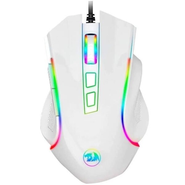 Redragon M607W Griffin 7200 DPI RGB Wired Gaming Mouse - White