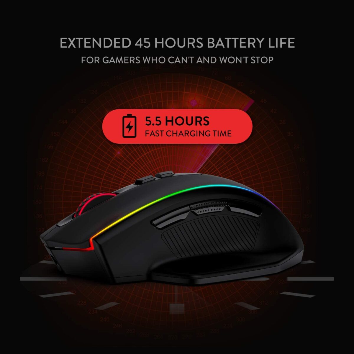 Redragon M686 Vampire Elite 16000DPI Wireless/Wired Gaming Mouse - Image 7