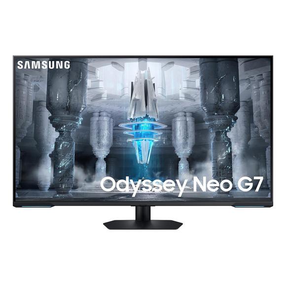 SAMSUNG-Odyssey-Neo-G7-43-LS43CG700NMXUE-Price-in-Pakistan.jpg SAMSUNG Odyssey Neo G7 43in LS43CG700NMXUE 3840 x 2160 (4K) Mini-LED 144Hz 1ms, 400nit brightness, VESA DisplayHDR600 Smart Gaming Monitor - Image 1