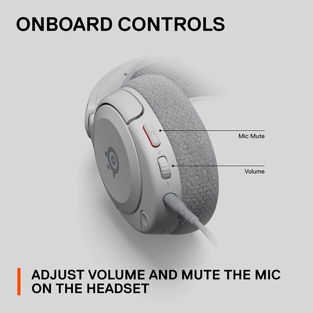 SteelSeries Arctis Nova 1 Gaming Headset-White - Image 6