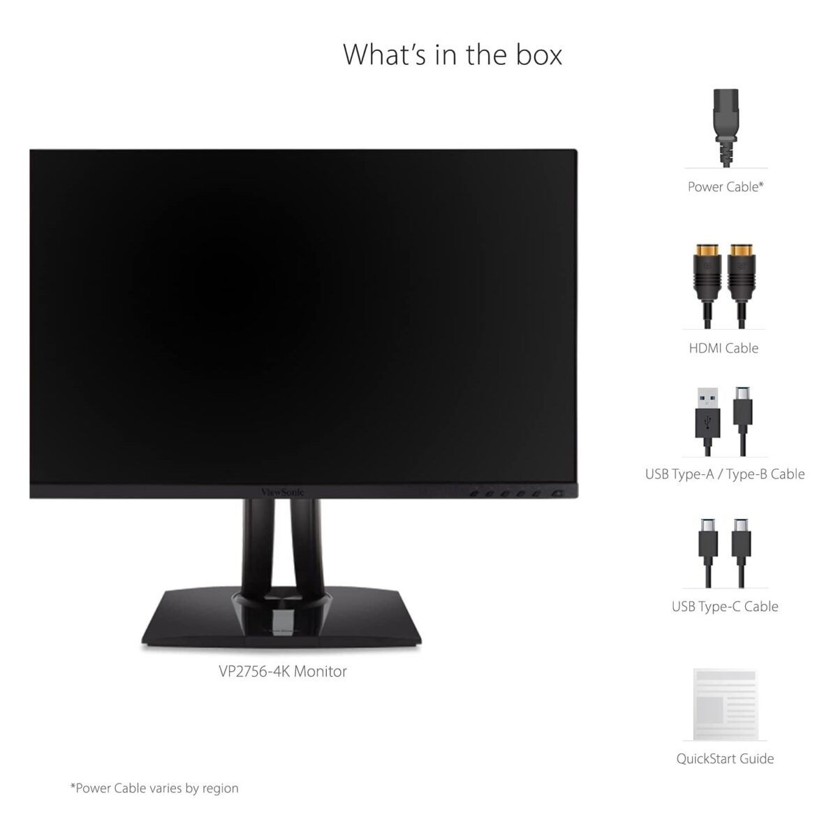 ViewSonic VP2756-4K 27in IPS 4K 60Hz Frameless Ergonomic Monitor - Image 2