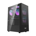 darkFlash A290 TEMPERED GLASS ATX CASE - BLACK - 3x ARGB Fans Pre-Installed