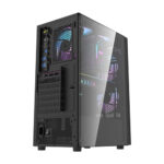 darkFlash A290 TEMPERED GLASS ATX CASE - BLACK - 3x ARGB Fans Pre-Installed - Image 6