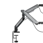 AndaSeat AD-W-A9-2S Stealth PRO II Duo A9-2S Ergonomic Monitor Arm - Titanium - Image 3