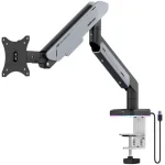 AndaSeat AD-W-A9X-1S Stealth Pro II RGB A9X Ergonomic Single Monitor Arm - Titanium - Image 2