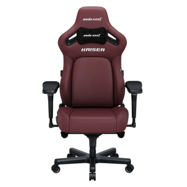 AndaSeat Kaiser 4 XL V2 Premium Leather Gaming Chair - Classic Maroon