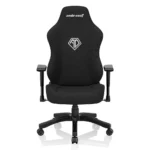 AndaSeat Phantom 3 Fabric Gaming Chairs - Large Wide Seat Gaming Chair with Lumbar Support, Comfortable Premium Video Gaming Seats with Headrest - Carbon Black with Cushion