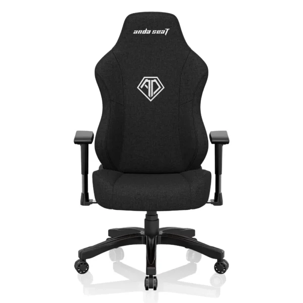 AndaSeat Phantom 3 Fabric Gaming Chairs - Large Wide Seat Gaming Chair with Lumbar Support, Comfortable Premium Video Gaming Seats with Headrest - Carbon Black with Cushion