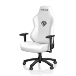 AndaSeat Phantom 3 Leather Gaming Chairs - Large Wide Seat Gaming Chair with Lumbar Support, Comfortable Premium Video Gaming Seats with Headrest - Cloudy White with Cushion - Image 2