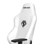AndaSeat Phantom 3 Leather Gaming Chairs - Large Wide Seat Gaming Chair with Lumbar Support, Comfortable Premium Video Gaming Seats with Headrest - Cloudy White with Cushion - Image 4