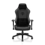 AndaSeat Phantom 3 Leather Gaming Chairs - Large Wide Seat Gaming Chair with Lumbar Support, Comfortable Premium Video Gaming Seats with Headrest - Stormy Black with Cushion