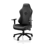 AndaSeat Phantom 3 Leather Gaming Chairs - Large Wide Seat Gaming Chair with Lumbar Support, Comfortable Premium Video Gaming Seats with Headrest - Stormy Black with Cushion - Image 2