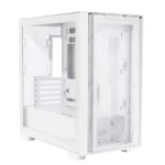 ASUS A21 Micro-ATX Mini Tower PC Case, BTF Compatible, Mesh Front Panel, 360mm Radiator Support, 380mm GPU Support - White