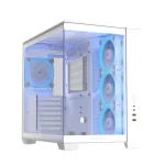 ASUS A32 PLUS ATX Mid-Tower Gaming Case, 4x ARGB Pre-installed Fans - White