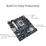 ASUS PRIME B760M-K D4 Intel B760 (LGA 1700) (13th and 12th Gen) mATX Motherboard, PCIe 4.0, two PCIe 4.0 M.2 Slots, DDR4, Realtek 2.5Gb Ethernet, HDMI, SATA 6 Gbps, Front USB 3.2 Gen 1, Aura Sync - Image 4