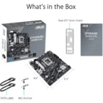 ASUS PRIME B760M-K D4 Intel B760 (LGA 1700) (13th and 12th Gen) mATX Motherboard, PCIe 4.0, two PCIe 4.0 M.2 Slots, DDR4, Realtek 2.5Gb Ethernet, HDMI, SATA 6 Gbps, Front USB 3.2 Gen 1, Aura Sync - Image 6