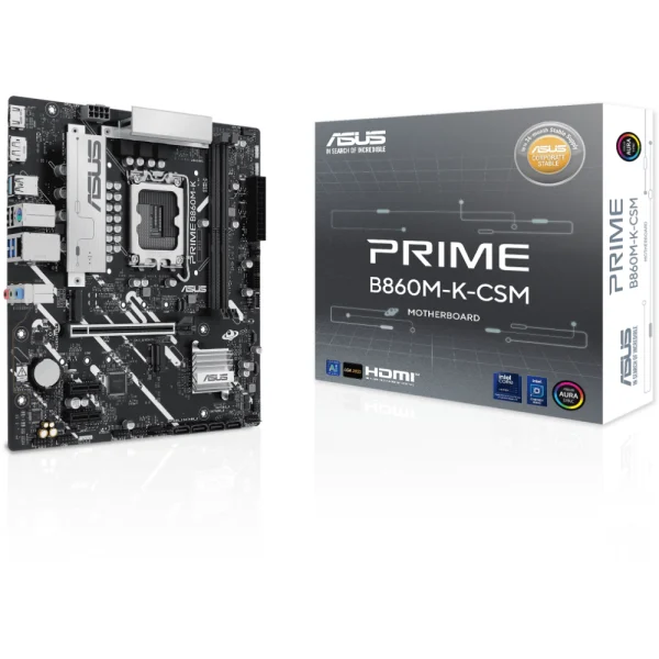 ASUS PRIME B860M-K-CSM DDR5 LGA1851 microATX Motherboard Supports Intel Core Ultra Processors