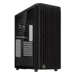 ASUS ProArt PA401 Wood Edition ATX Mid-Tower Gaming Case, Tempered Glass Panel, 2x 160mm/1x 120mm Pre-installed Fans - Black