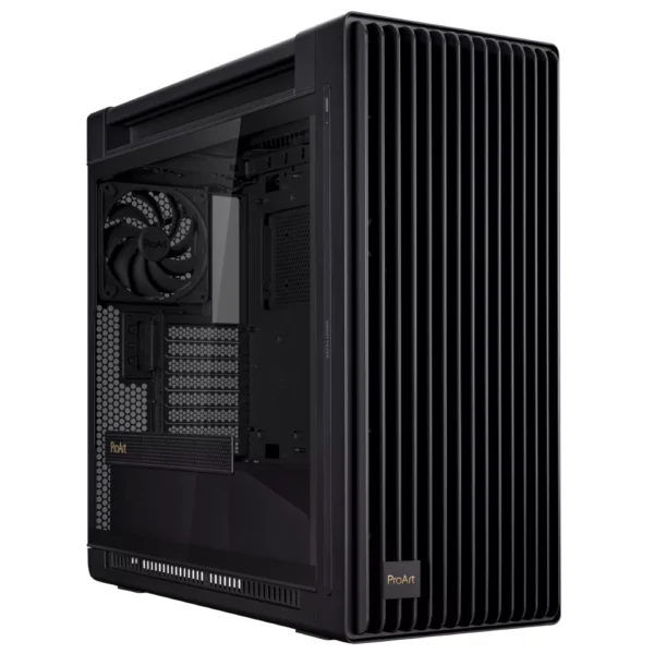 ASUS ProArt PA602 E-ATX Computer Case 420mm Radiator Support, Dual 200mm Built-in Fans, Front Panel IR dust Indicator, Power Lock Latch, Tool-Less PCIe Mounting & GPU Holder, 20Gbps USB-C Front I/O