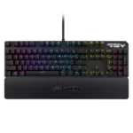 ASUS RA05 TUF K3 Gaming Mechanical Keyboard for PC | Programmable Onboard Memory | Dedicated Media Controls, Aura Sync RGB Lighting | Detachable Magnetic Wrist Rest | Highly Durable | Linear Red Switches | Black