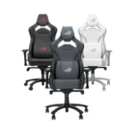 ASUS ROG SL301C Chariot X Core Gaming Chair, Racing-Car Style, Adjustable Headrest, Lumber Support, 4D Armrests, Tilt Mechanism, Class 4 Gas Lift, Premium PU Leather - Grey - Image 7