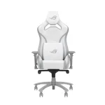 ASUS ROG SL301C Chariot X Core Gaming Chair, Racing-Car Style, Adjustable Headrest, Lumber Support, 4D Armrests, Tilt Mechanism, Class 4 Gas Lift, Premium PU Leather - White