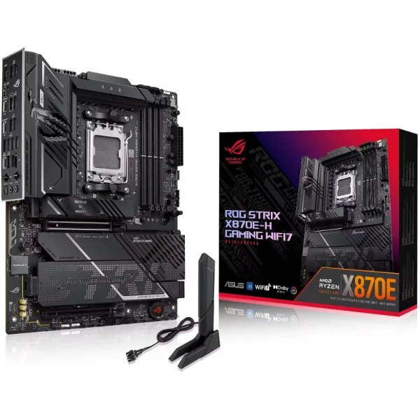ASUS ROG STRIX X870E-H GAMING WIFI7 DDR5 AM5 ATX Motherboard Supports AMD Ryzen 7000/8000/9000 Series Processors