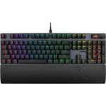 ASUS ROG Strix XA11 Scope II Gaming Keyboard, Pre-lubed ROG NX Snow Linear Mechanical Switches, Sound-dampening Foam, PBT Doubleshot Keycaps, Streaming Hotkeys, Multi-Function Controls, Wrist Rest