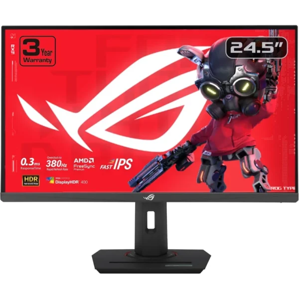 ASUS ROG Strix XG259QNS 25in Full HD 380Hz Fast IPS Esports Gaming Monitor, 0.3ms, Extreme Low Motion Blur Sync, FreeSync Premium, DisplayWidget, Ergonomic