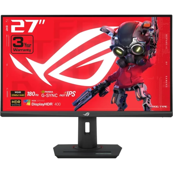 ASUS ROG Strix XG27ACS 27in QHD (2560x1440) HDR400 USB-C Gaming Monitor, 180Hz,1ms, Fast IPS, 133% sRGB, Extreme Low Motion Blur Sync, G-Sync Compatible, DisplayWidget, Tripod Socket