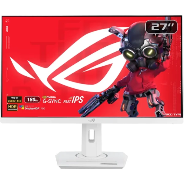 ASUS ROG Strix XG27ACS-W 27in QHD (2560x1440) HDR400 USB-C Gaming Monitor, 180Hz,1ms, Fast IPS, 133% sRGB, Extreme Low Motion Blur Sync, G-Sync Compatible, DisplayWidget, Tripod Socket