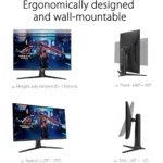 ASUS ROG Strix XG27AQMR Gaming Monitor, 27-inch, 2K QHD (2560x1440), Fast IPS, 300Hz (above 144Hz), 1 ms GTG, G-Sync compatible, Variable Overdrive, ELMB Sync, DisplayHDR 600 - Image 5