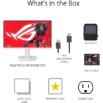 ASUS ROG Strix XG27UCG-W 27in 4K HDR USB-C Gaming Monitor, UHD (3840×2160) Dual Mode (4K 160Hz or FHD 320Hz), 1ms, Fast IPS, Extreme Low Motion Blur Sync, G-SYNC Compatible, AI Gaming - Image 4