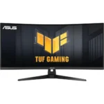 ASUS TUF Gaming VG34VQ3B 34in Ultra-Wide Curved Monitor, 21:9 QHD (3440x1440), 180Hz, 1ms, Extreme Low Motion Blur Sync, FreeSync Premium, Speaker, 90% DCI-P3, DisplayWidget Center