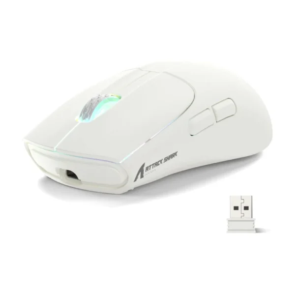 ATTACK SHARK X5 Aerox Ultralight Tri-mode Wireless Gaming Mouse - White