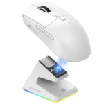 ATTACK SHARK X6 Three Modes Gaming Mouse With Charging Dock - White - Image 2