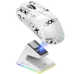 ATTACK SHARK X6 Three Modes Gaming Mouse With Charging Dock - White
