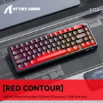 ATTACK SHARK X65PRO HE 60% Wireless Gaming Keyboard Magnetic Switch Rapid Trigger - Red Contours - Image 2