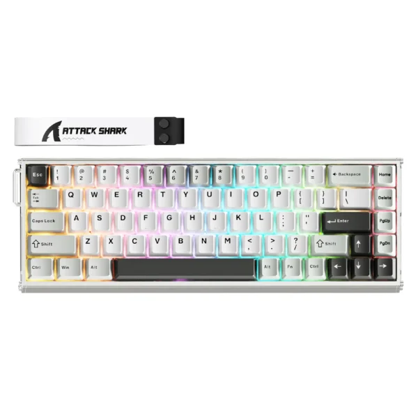 ATTACK SHARK X68MAX HE Rapid Trigger Aluminum Wired Keyboard Magnetic Switch - Starlight White
