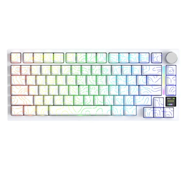 ATTACK SHARK X820Ultra Tri-mode Gasket Mechanical Keyboard - White Contours