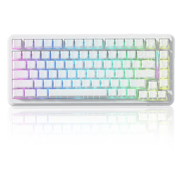 ATTACK SHARK X82PRO HE Wireless Rapid Trigger Gaming Keyboard Magnetic Switch - White Contours