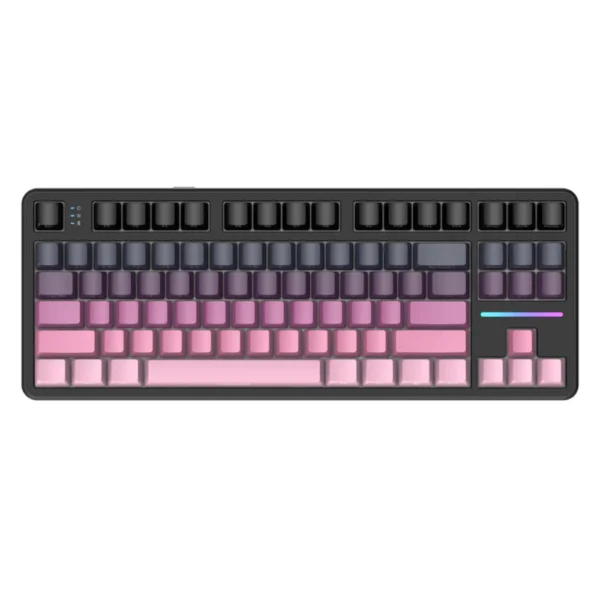 ATTACK SHARK X87 Tri-mode Gasket Mechanical Keyboard, 4000mAh Big Battery & Smart Power Saving, Hot-swappable, Customized Linear Blueberry Switch, Side-Printed Keycaps - Blackberry