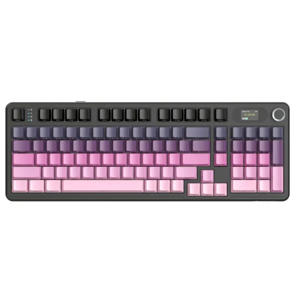 ATTACK SHARK X98PRO 99 Keys Wireless Mechanical Keyboard with LED Color Display & Number Pad, Hot-swappable, Customized Linear Blueberry Switch - Blackberries